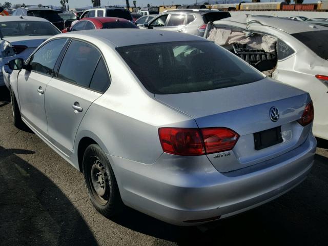 3VW2K7AJ3EM393304 - 2014 VOLKSWAGEN JETTA BASE 银色 照片 3