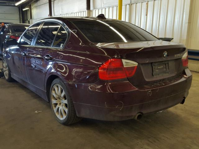 WBAVD53538A010748 - 2008 BMW 335 XI MAROON photo 3