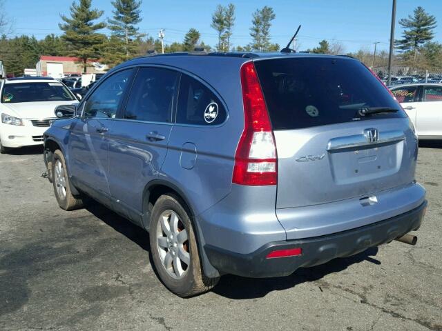 5J6RE48768L046888 - 2008 HONDA CR-V EXL BLUE photo 3