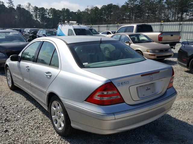 WDBRF64J15F574606 - 2005 MERCEDES-BENZ C 320 SILVER photo 3