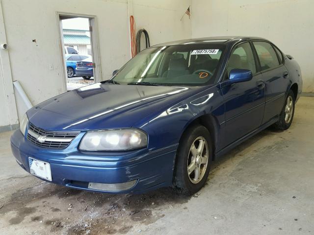 2G1WH52K359286334 - 2005 CHEVROLET IMPALA LS BLUE photo 2