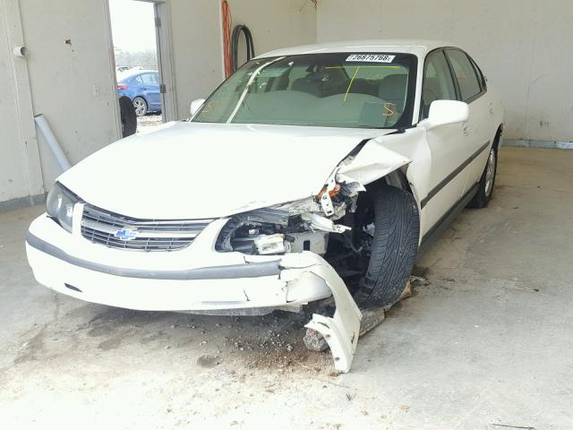 2G1WF52E739362537 - 2003 CHEVROLET IMPALA WHITE photo 2