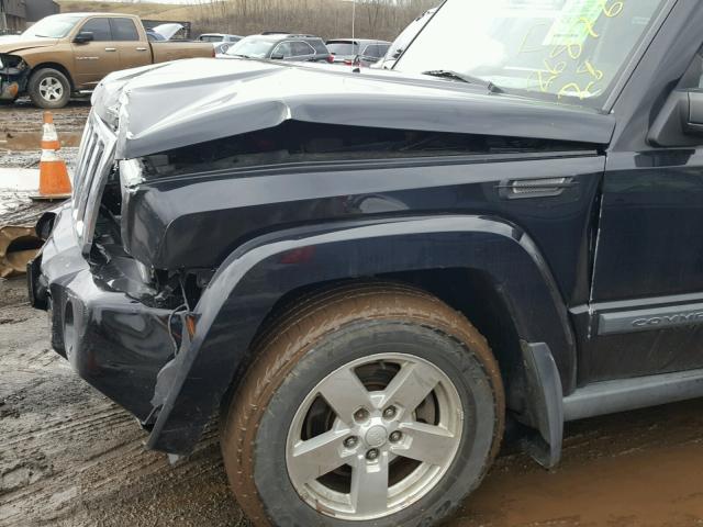 1J8HG48K17C576015 - 2007 JEEP COMMANDER შავი ფოტო 9