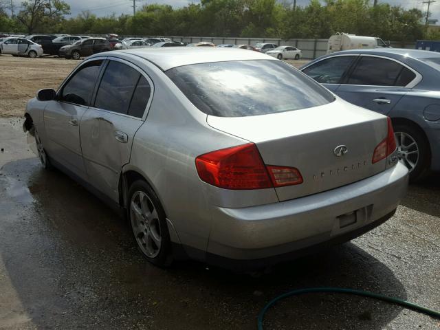 JNKCV51F84M703244 - 2004 INFINITI G35 SILVER photo 3