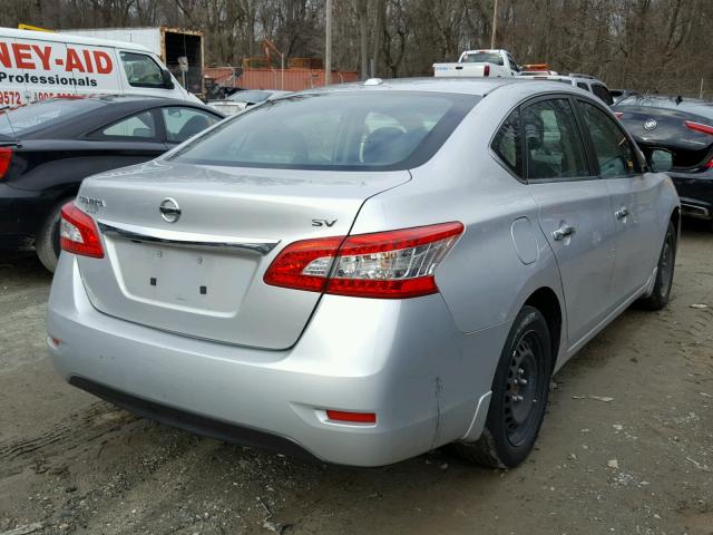 3N1AB7AP1FY315846 - 2015 NISSAN SENTRA S SILVER photo 4