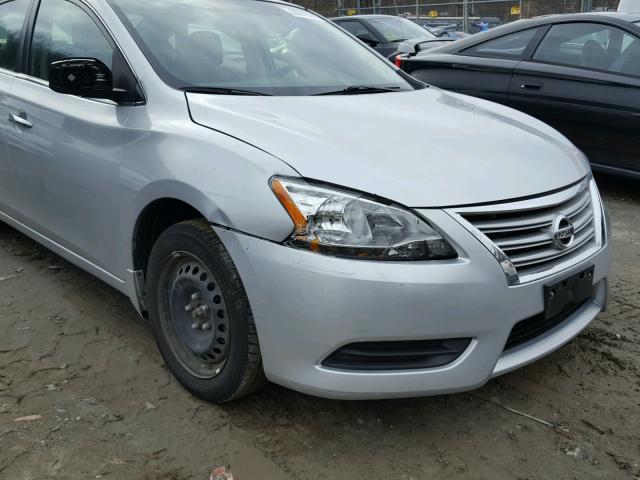 3N1AB7AP1FY315846 - 2015 NISSAN SENTRA S SILVER photo 9