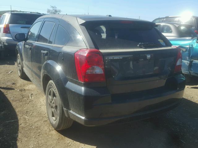 1B3HB28B37D541112 - 2007 DODGE CALIBER BLACK photo 3