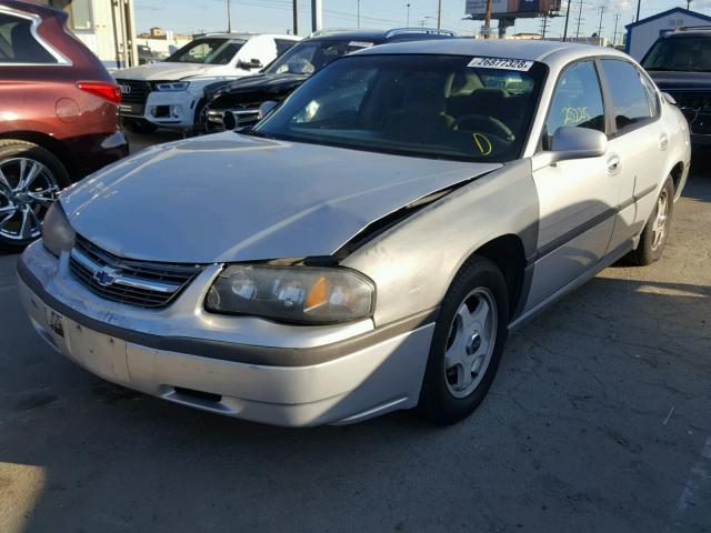 2G1WF52E849270404 - 2004 CHEVROLET IMPALA SILVER photo 2