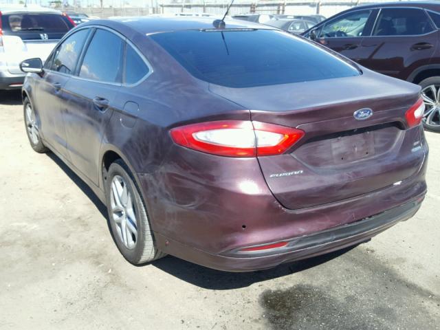 3FA6P0HR0DR209162 - 2013 FORD FUSION SE ORANGE photo 3