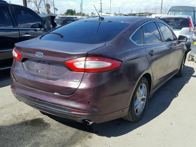 3FA6P0HR0DR209162 - 2013 FORD FUSION SE ORANGE photo 4