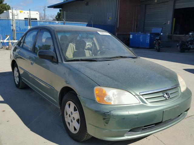 2HGES16523H621265 - 2003 HONDA CIVIC LX GREEN photo 1