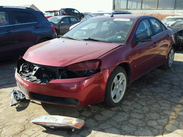 1G2ZG57B684159489 - 2008 PONTIAC G6 BASE RED photo 2