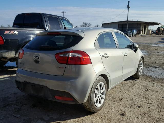 KNADN5A31C6027389 - 2012 KIA RIO EX SILVER photo 4