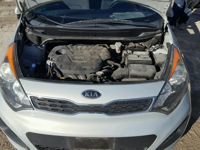 KNADN5A31C6027389 - 2012 KIA RIO EX SILVER photo 7