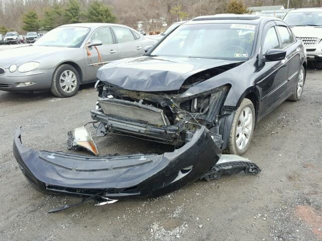 1HGCP36838A003764 - 2008 HONDA ACCORD EXL BLACK photo 2