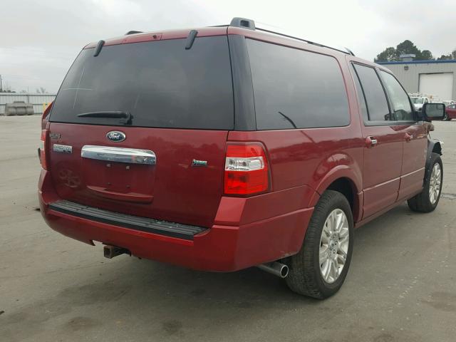 1FMJK2A59EEF45642 - 2014 FORD EXPEDITION RED photo 4