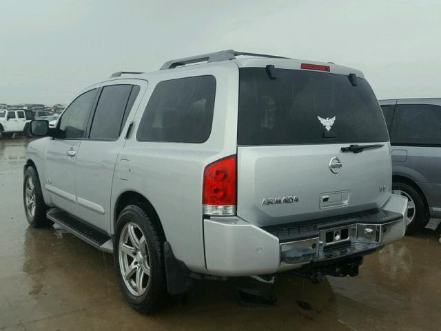 5N1AA08A45N738498 - 2005 NISSAN ARMADA SE SILVER photo 3