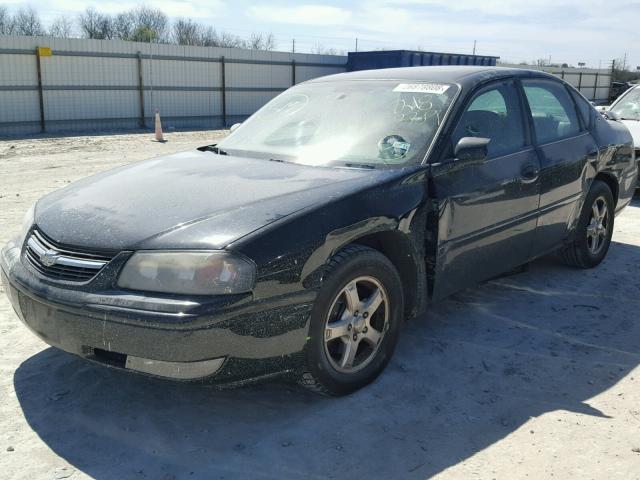 2G1WH52K359218339 - 2005 CHEVROLET IMPALA LS BLACK photo 2