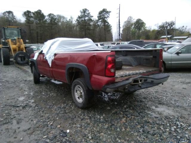 1GCHC24U75E316511 - 2005 CHEVROLET SILVERADO BURGUNDY photo 3