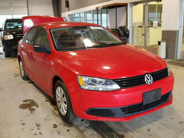 3VW1K7AJ2EM442309 - 2014 VOLKSWAGEN JETTA BASE RED photo 1