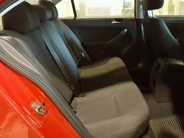 3VW1K7AJ2EM442309 - 2014 VOLKSWAGEN JETTA BASE RED photo 6
