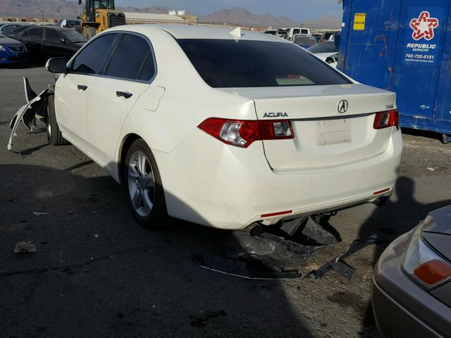 JH4CU2F66AC030045 - 2010 ACURA TSX WHITE photo 3