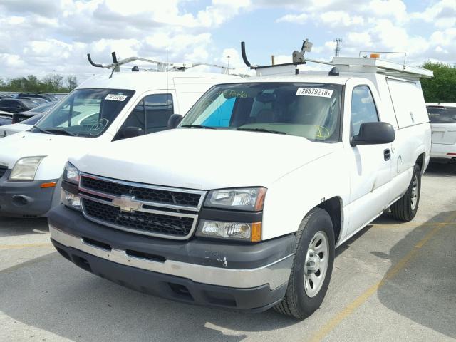 1GCEC14X77Z148128 - 2007 CHEVROLET SILVERADO WHITE photo 2