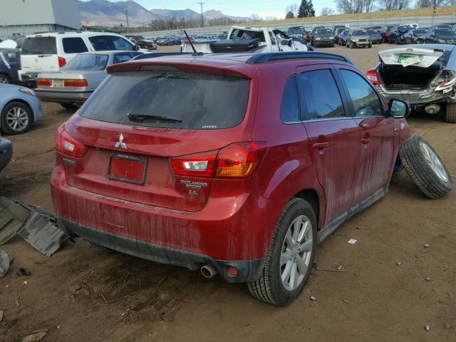 4A4AR4AW1FE048809 - 2015 MITSUBISHI OUTLANDER RED photo 4