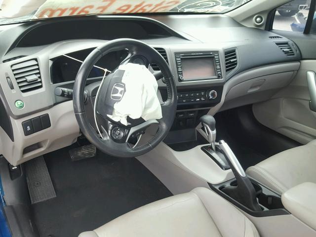 2HGFG3B10CH538261 - 2012 HONDA CIVIC EXL BLUE photo 9