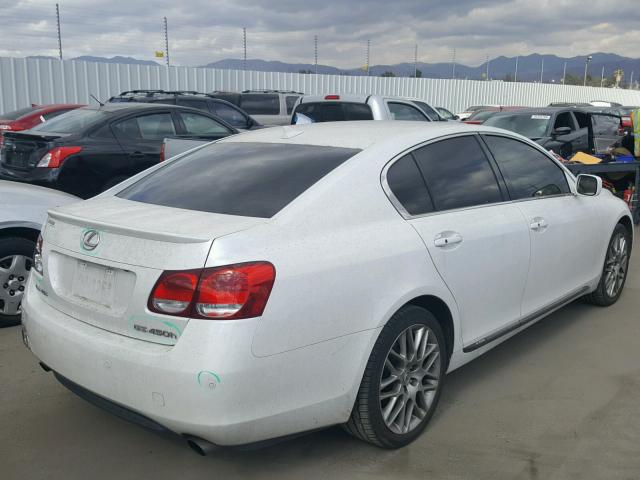 JTHBC96S475008174 - 2007 LEXUS GS 450H WHITE photo 4