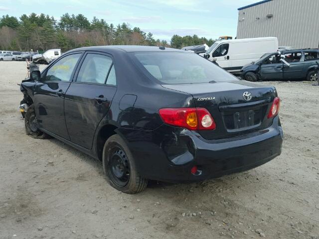 1NXBU4EE6AZ341059 - 2010 TOYOTA COROLLA BA BLACK photo 3