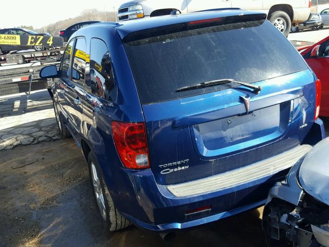 2CKDL737586019925 - 2008 PONTIAC TORRENT GX BLUE photo 3