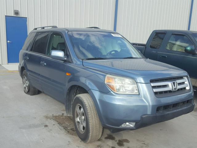 5FNYF28776B051553 - 2006 HONDA PILOT EX BLUE photo 1