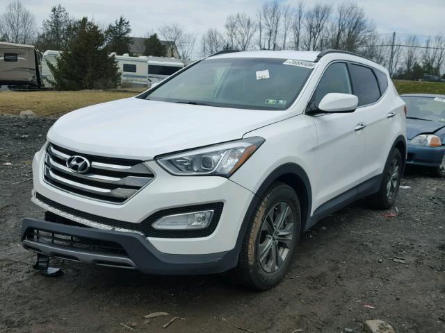 5XYZUDLB2EG223187 - 2014 HYUNDAI SANTA FE S WHITE photo 2