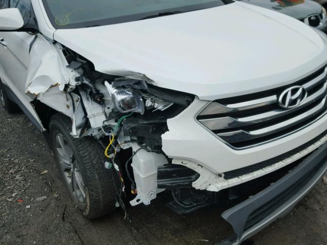 5XYZUDLB2EG223187 - 2014 HYUNDAI SANTA FE S WHITE photo 9