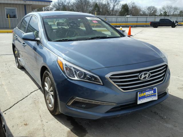 5NPE24AFXFH074094 - 2015 HYUNDAI SONATA SE BLUE photo 1