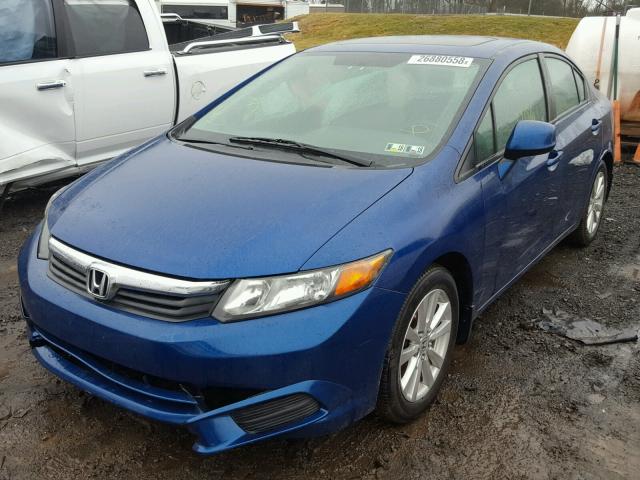 19XFB2F92CE314783 - 2012 HONDA CIVIC EXL BLUE photo 2