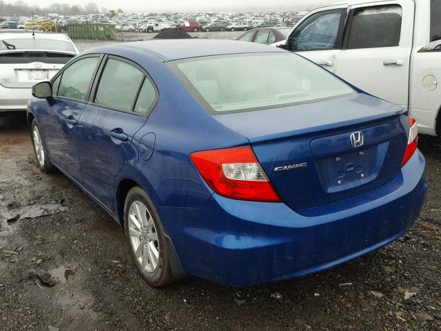 19XFB2F92CE314783 - 2012 HONDA CIVIC EXL BLUE photo 3