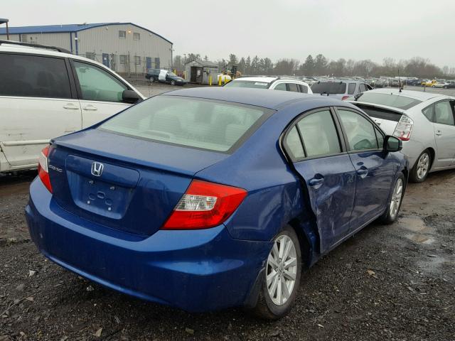 19XFB2F92CE314783 - 2012 HONDA CIVIC EXL BLUE photo 4