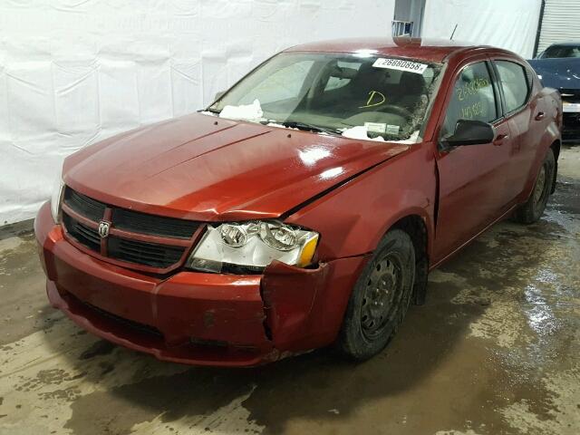 1B3LC46K58N647742 - 2008 DODGE AVENGER SE RED photo 2