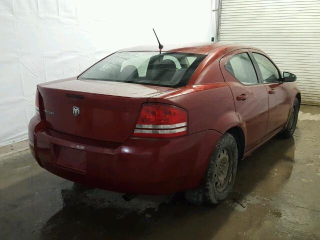 1B3LC46K58N647742 - 2008 DODGE AVENGER SE RED photo 4