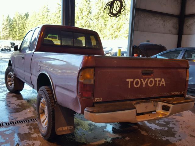 4TAWN72N2VZ253509 - 1997 TOYOTA TACOMA XTR RED photo 3