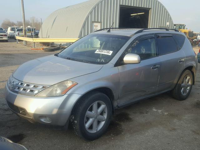 JN8AZ08W93W208760 - 2003 NISSAN MURANO SL SILVER photo 2