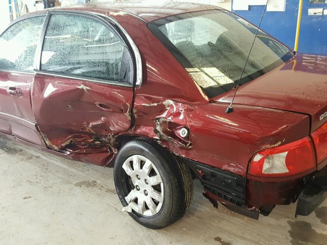 KNAGD126665452201 - 2006 KIA OPTIMA LX MAROON photo 9