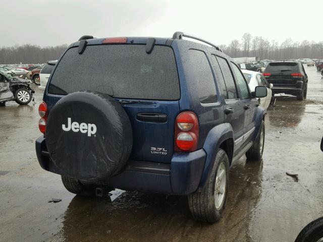 1J4GL58K85W536217 - 2005 JEEP LIBERTY LI BLUE photo 4