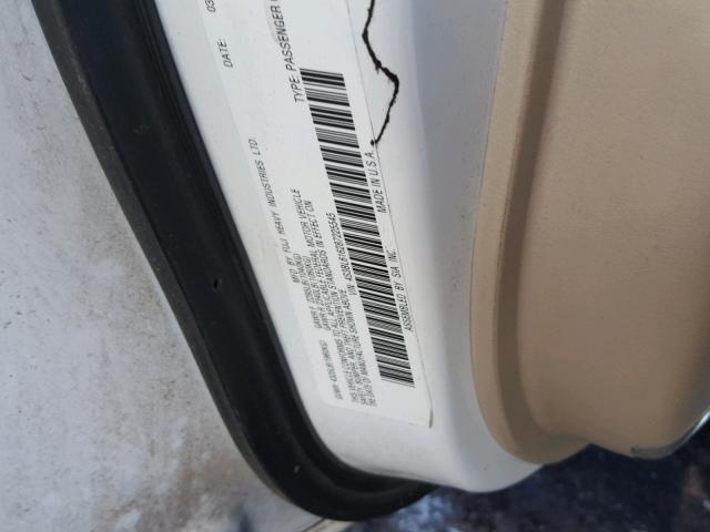 4S3BL616287225545 - 2008 SUBARU LEGACY 2.5 WHITE photo 10