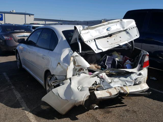 4S3BL616287225545 - 2008 SUBARU LEGACY 2.5 WHITE photo 3