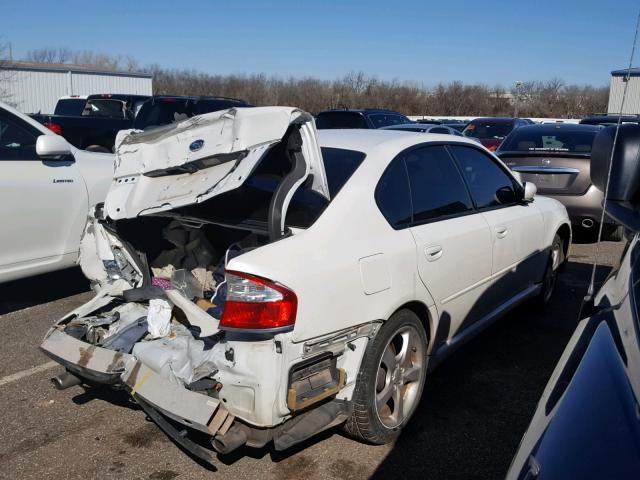 4S3BL616287225545 - 2008 SUBARU LEGACY 2.5 WHITE photo 4