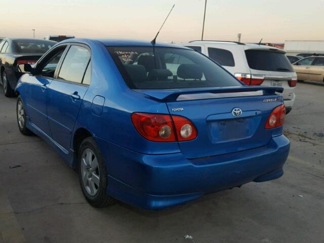 2T1BR32E78C897263 - 2008 TOYOTA COROLLA CE BLUE photo 3