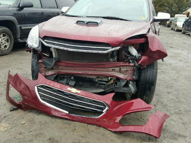 2GNFLFE35G6174405 - 2016 CHEVROLET EQUINOX LT RED photo 9